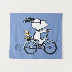 Tenture cacahuètes Vélo Snoopy & Woodstock