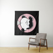 Tenture cacahuètes | Visages de Lucy (En situation (horizontale))