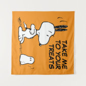 Tenture cacahuètes | Woodstock Scares Snoopy (Devant (Horizontal))