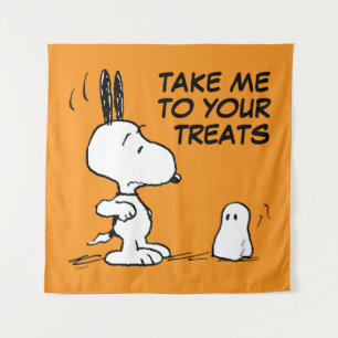 Tenture cacahuètes   Woodstock Scares Snoopy