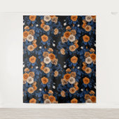 Tenture Caché en rose, orange et bleu (Devant)