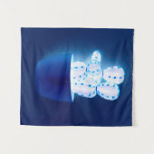 Tenture Cactus bleu (Devant (Horizontal))
