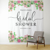 Tenture Cactus Cactées Succulente Fleurs Roses Mariage (En situation)