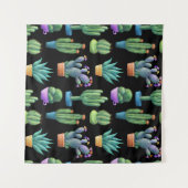 Tenture Cactus Colorés : Whimsical Seamless Design. (Devant (Horizontal))