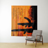 Tenture Cactus De L'Arizona Saguaro Avec Coucher De Soleil (En situation)