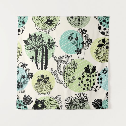 Tenture Cactus En Floraison : Charme Sans Mains (Devant)