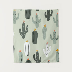 Tenture Cactus mignons sans couture motif, arrière - plan