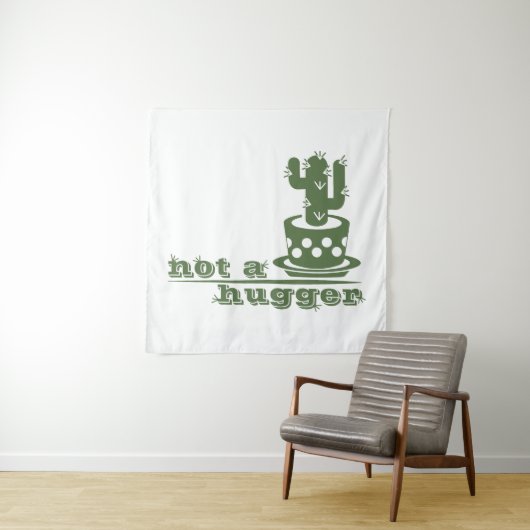 Tenture Cactus Pas un gros cactus drôle dire (En situation)