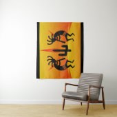 Tenture Cactus Sunset Desert Kokopelli Design sud-ouest (En situation)