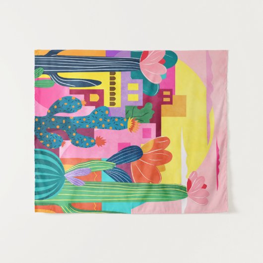 Tenture Cactus Town (Devant (Horizontal))