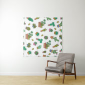 Tenture Cactus vintages : Design Motif sans couture. (En situation (horizontale))