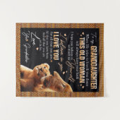 Tenture Cadeau à ma petite-fille de la part de grand-mère, (Devant (Horizontal))