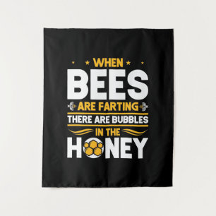 Tenture Cadeau apiculteur Quand les abeilles sont en tra
