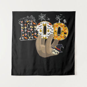 Tenture Cadeau araignée Boo Halloween avec chapeau de so