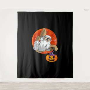 Tenture Cadeau araignée Boo Halloween avec citrouille