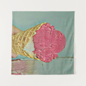 Tenture Cadeau d'anniversaire de glace (Devant (Horizontal))