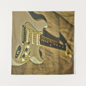 Tenture Cadeau d'anniversaire pour guitariste (Devant (Horizontal))