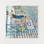 Tenture Cadeau de basket cool (Devant (Horizontal))