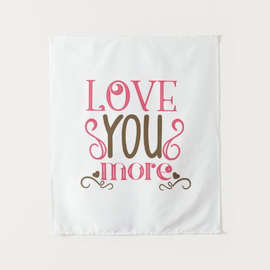 Tenture Cadeau de couple Je t'aime plus (Devant)