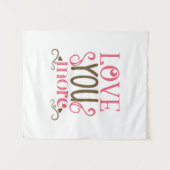 Tenture Cadeau de couple Je t'aime plus (Devant (Horizontal))