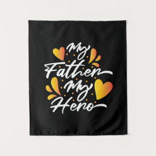 Tenture Cadeau de grand-père Mon père mon héros