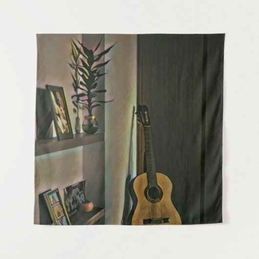 Tenture Cadeau de guitariste cool (Devant)