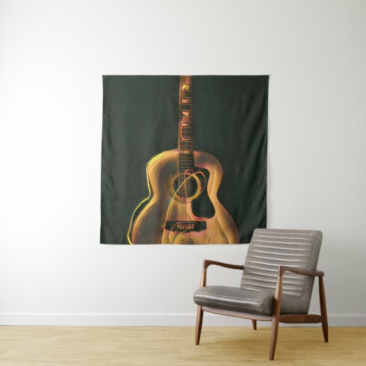 Tenture Cadeau de guitariste cool (En situation)
