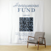 Tenture Cadeau de Lune de Miel | Mariage Dusty Blue Code Q (En situation)