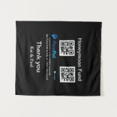 Tenture Cadeau de lune de miel PayPal Venmo code QR merci (Devant (Horizontal))