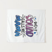 Tenture Cadeau de mère Mon équipe m'appelle Mama (Devant (Horizontal))