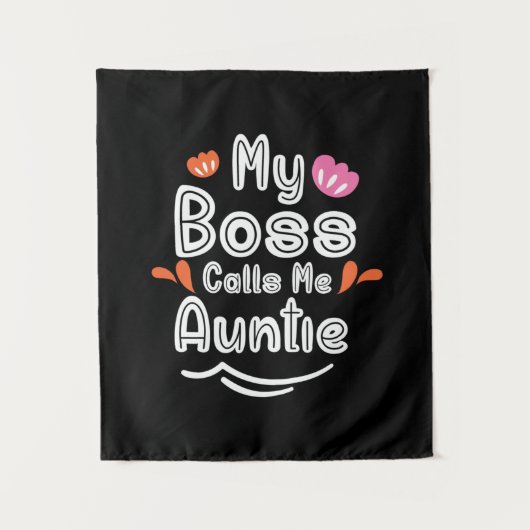 Tenture Cadeau de mère que mon patron m'appelle Tante (Devant)