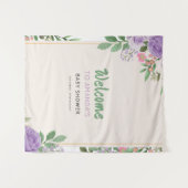 Tenture Cadeau de Naissance Bébé Fleur Violette Baisers de (Devant (Horizontal))