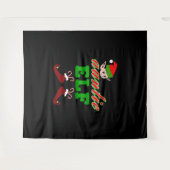 Tenture Cadeau de Noël Tante Elf (Devant (Horizontal))