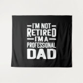 Tenture Cadeau de retraite papa professionnel (Devant (Horizontal))
