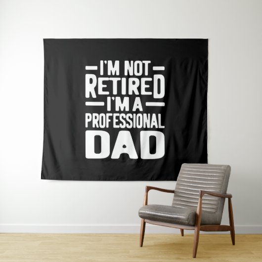 Tenture Cadeau de retraite papa professionnel (En situation (horizontale))