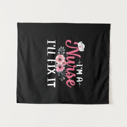 Tenture Cadeau d'infirmière | L'infirmière va arranger ça (Devant (Horizontal))