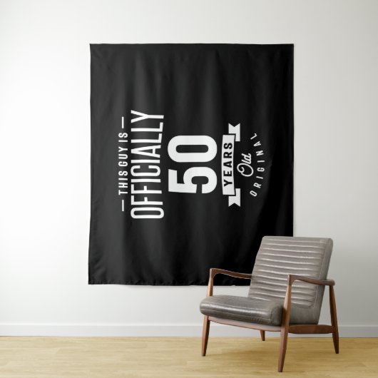 Tenture Cadeau drôle d'anniversaire 50 ans - 50 ans (En situation)