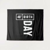 Tenture Cadeau drôle de 48 ans - 48e anniversaire (Devant (Horizontal))