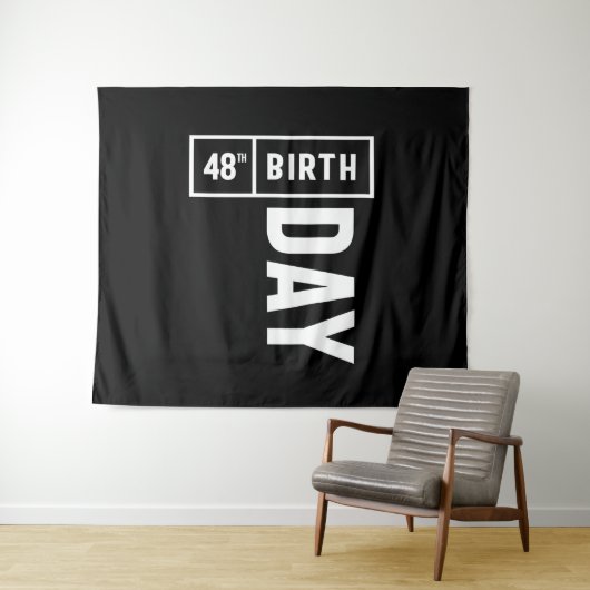 Tenture Cadeau drôle de 48 ans - 48e anniversaire (En situation (horizontale))