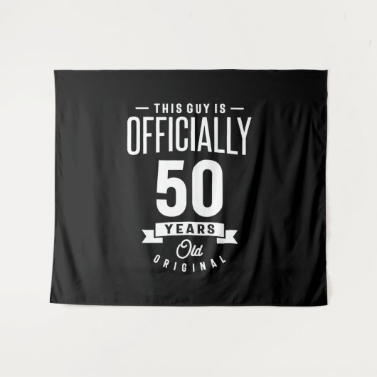 Tenture Cadeau drôle pour 50 ans - 50e anniversaire (Devant (Horizontal))