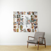 Tenture Cadeau grand-mère multi photo beau floral  (En situation (horizontale))