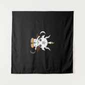 Tenture Cadeau Halloween Chèvre Baphomet (Devant (Horizontal))