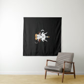 Tenture Cadeau Halloween Chèvre Baphomet (En situation (horizontale))
