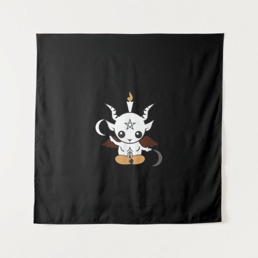 Tenture Cadeau Halloween Chèvre Baphomet (Devant)
