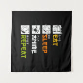 Tenture Cadeau idée Cosplayer Manger Dormir Anime Répéter (Devant (Horizontal))