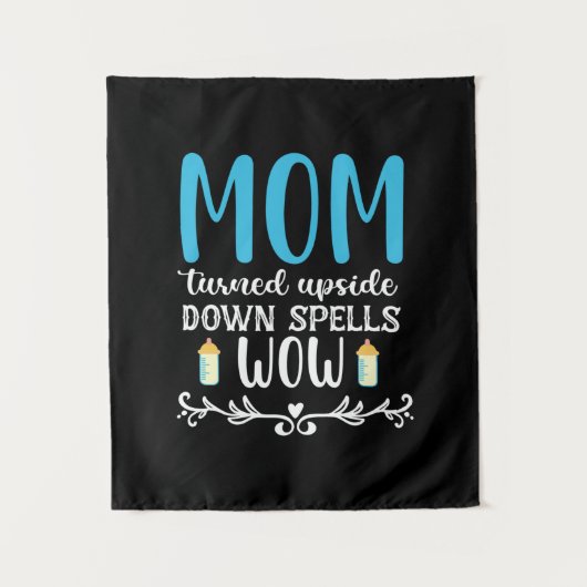 Tenture Cadeau Maman Renversée Wow (Devant)