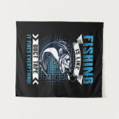 Tenture Cadeau Pêcheur La Pêche Résout Tout (Devant (Horizontal))