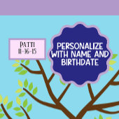 Tenture Cadeau personnalisé pour grand-mère avec empreinte