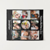 Tenture Cadeau personnalisé pour maman mère Fête 9 Photo C (Devant (Horizontal))
