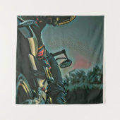 Tenture cadeau pour amateur de course de moto (Devant)